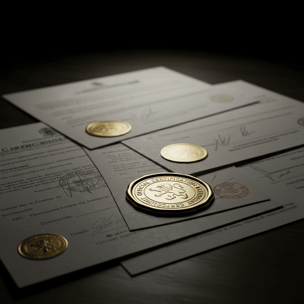 Compliance certifications and regulatory documentation